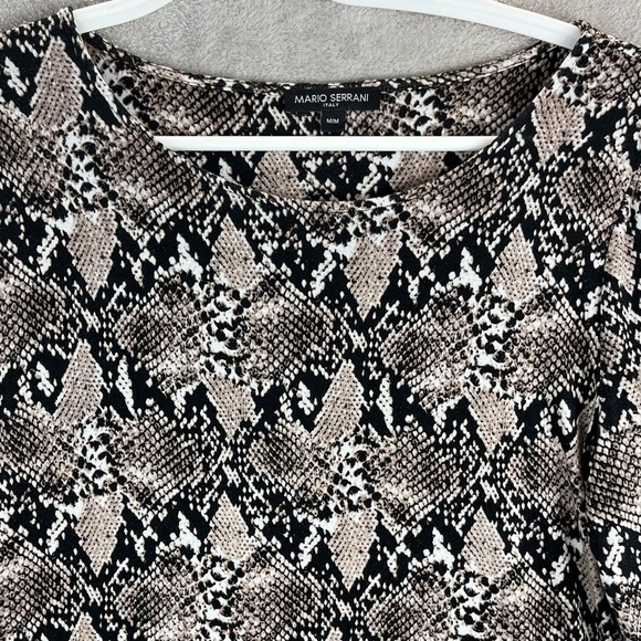 MARIO SERRINI Blouse Animal Print Medium Made in Italy - Picture 2 of 13